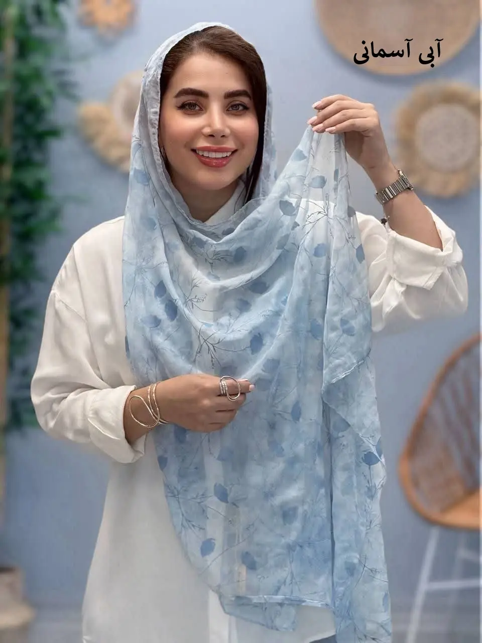 3457-شال حریر مخملی